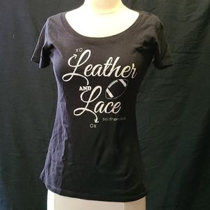3/$20 NWOT Southerndoe Leather & Lace Tshirt Sz M